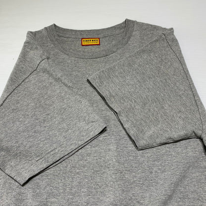【中古品】【メンズ】 HUMAN MADE ヒューマンメイド STORES EXCLUSIVE HEART BADGE T-SHIRT HM00CS002 ストア エクスクルーシブ ハート バッジ Tシャツ 半袖 トップス 142-260913-ko-07-teih サイズ：L カラー：グレー 万代Net店