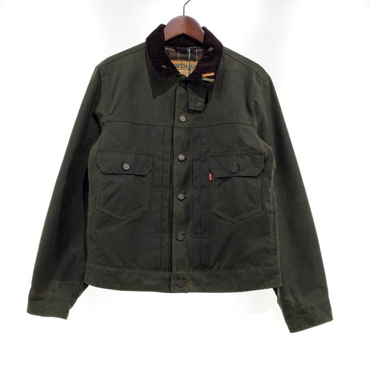 【中古品】【メンズ】 BARBOUR バブアー × Levi's リーバイス 別注 コラボ TYPE2 TRACKER WAX JACKET 252MWX2522 トラッカー ワックス ジャケット アウター 144-260913-ko-17-teih サイズ：S カラー：カーキ 万代Net店