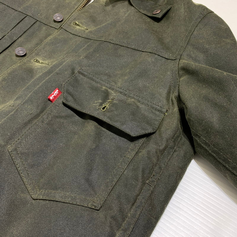 【中古品】【メンズ】 BARBOUR バブアー × Levi's リーバイス 別注 コラボ TYPE2 TRACKER WAX JACKET 252MWX2522 トラッカー ワックス ジャケット アウター 144-260913-ko-17-teih サイズ：S カラー：カーキ 万代Net店