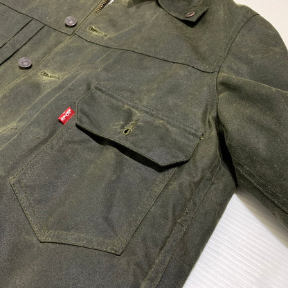 【中古品】【メンズ】 BARBOUR バブアー × Levi's リーバイス 別注 コラボ TYPE2 TRACKER WAX JACKET 252MWX2522 トラッカー ワックス ジャケット アウター 144-260913-ko-17-teih サイズ：S カラー：カーキ 万代Net店