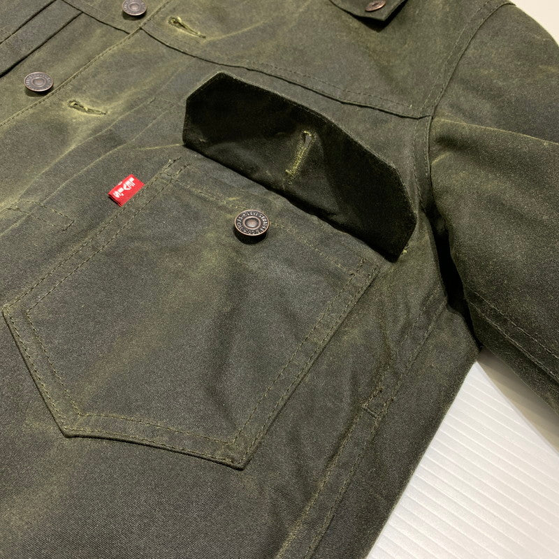 【中古品】【メンズ】 BARBOUR バブアー × Levi's リーバイス 別注 コラボ TYPE2 TRACKER WAX JACKET 252MWX2522 トラッカー ワックス ジャケット アウター 144-260913-ko-17-teih サイズ：S カラー：カーキ 万代Net店