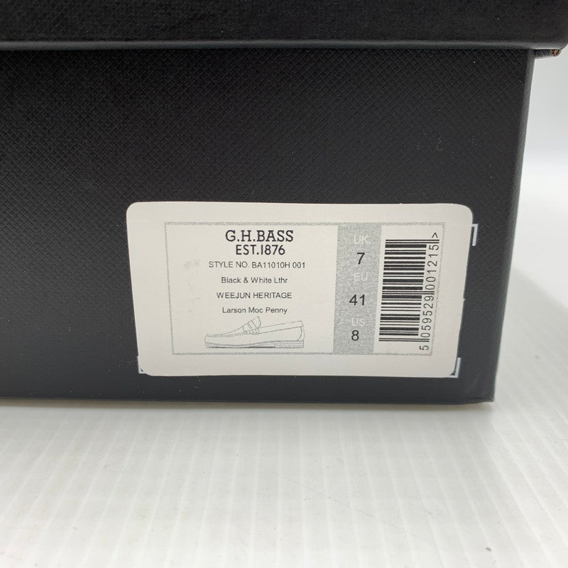 【中古品】【メンズ】 G.H.BASS ジーエイチバス LARSON MOC PENNY BA11010H-001 ラーソン モック ペニー 靴 ローファー 164-260917-ko-12-teih サイズ：US8 カラー：ブラック 万代Net店