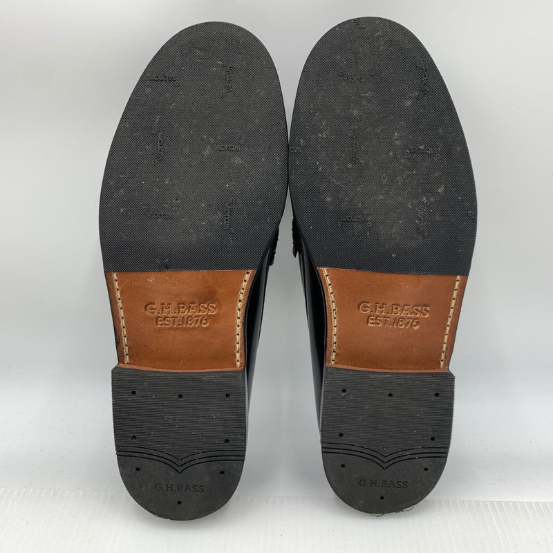 【中古品】【メンズ】 G.H.BASS ジーエイチバス LARSON MOC PENNY BA11010H-001 ラーソン モック ペニー 靴 ローファー 164-260917-ko-12-teih サイズ：US8 カラー：ブラック 万代Net店