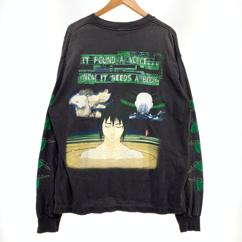 【中古品】【メンズ】 SAINT Mxxxxxx セントマイケル GS_LS TEE/GITS SM-YS1-0000-C33 ロングスリーブ Tシャツ 長袖 トップス 攻殻機動隊 142-260913-ko-02-teih サイズ：M カラー：ブラック系/チャコール系 万代Net店