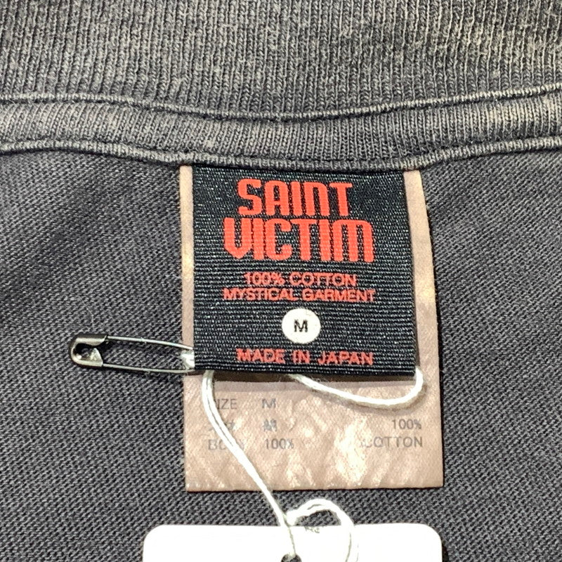 【中古品】【メンズ】 SAINT Mxxxxxx セントマイケル GS_LS TEE/GITS SM-YS1-0000-C33 ロングスリーブ Tシャツ 長袖 トップス 攻殻機動隊 142-260913-ko-02-teih サイズ：M カラー：ブラック系/チャコール系 万代Net店
