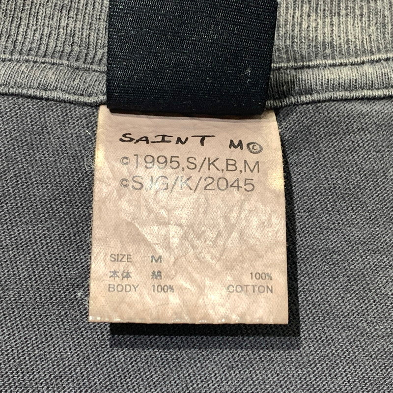 【中古品】【メンズ】 SAINT Mxxxxxx セントマイケル GS_LS TEE/GITS SM-YS1-0000-C33 ロングスリーブ Tシャツ 長袖 トップス 攻殻機動隊 142-260913-ko-02-teih サイズ：M カラー：ブラック系/チャコール系 万代Net店
