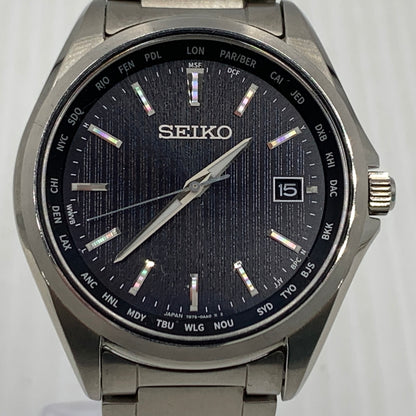 【中古品】【メンズ】 SEIKO セイコー SEIKO SELECTION SOLAR 7B75－0AA0 セイコー セレクション ソーラー 腕時計 197-260915-sa-25-teih カラー：シルバー 万代Net店