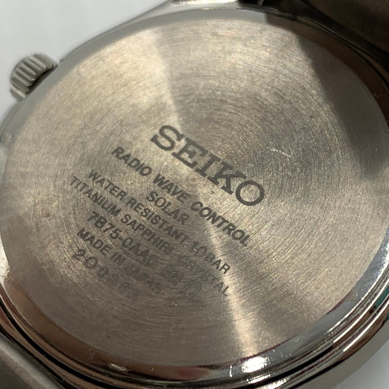 【中古品】【メンズ】 SEIKO セイコー SEIKO SELECTION SOLAR 7B75－0AA0 セイコー セレクション ソーラー 腕時計 197-260915-sa-25-teih カラー：シルバー 万代Net店