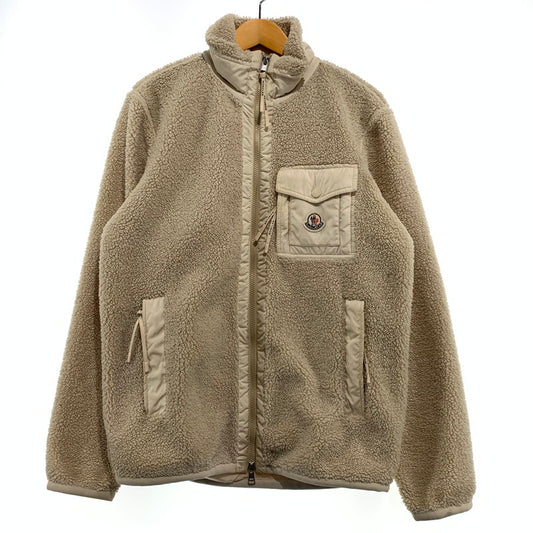 【中古品】【メンズ】 MONCLER モンクレール FELPA APERTA CON ZIP K20918G00043 89B59 フリースジャケット ライトアウター フルジップジャケット 141-260913-ko-12-teih サイズ：XS カラー：ベージュ系 万代Net店