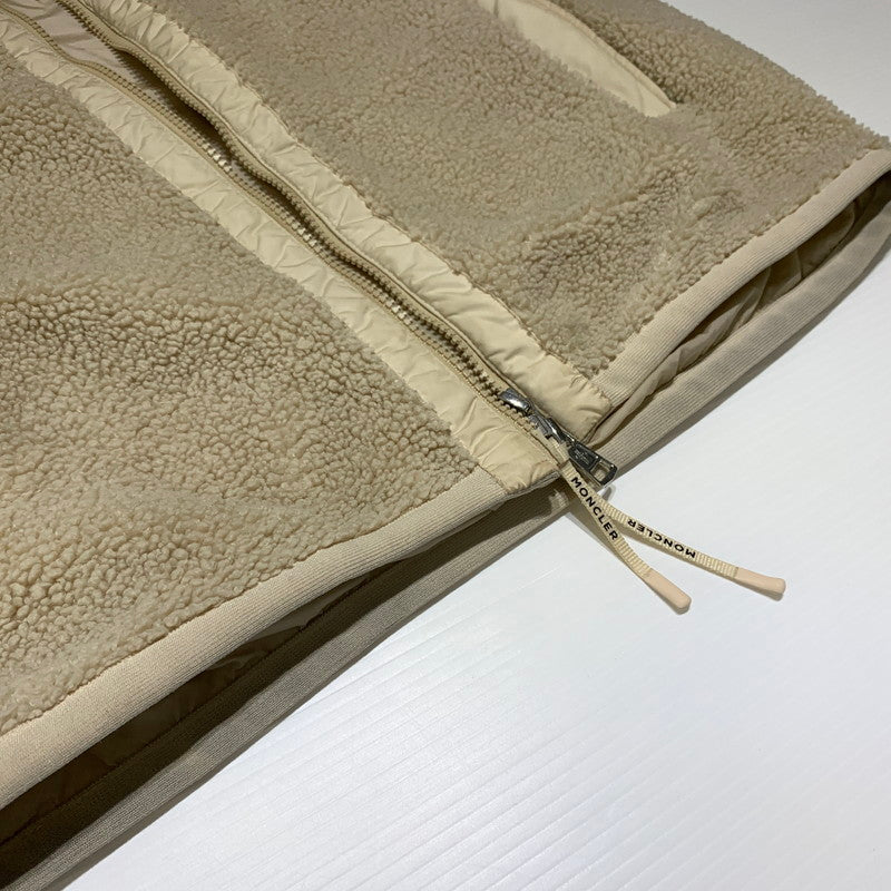 【中古品】【メンズ】 MONCLER モンクレール FELPA APERTA CON ZIP K20918G00043 89B59 フリースジャケット ライトアウター フルジップジャケット 141-260913-ko-12-teih サイズ：XS カラー：ベージュ系 万代Net店