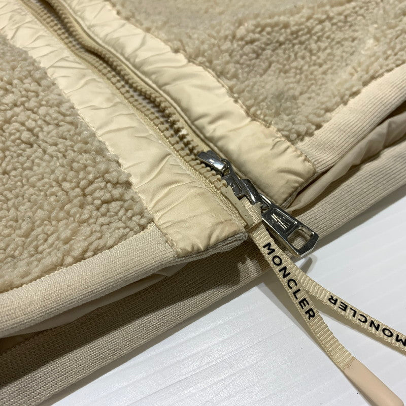 【中古品】【メンズ】 MONCLER モンクレール FELPA APERTA CON ZIP K20918G00043 89B59 フリースジャケット ライトアウター フルジップジャケット 141-260913-ko-12-teih サイズ：XS カラー：ベージュ系 万代Net店
