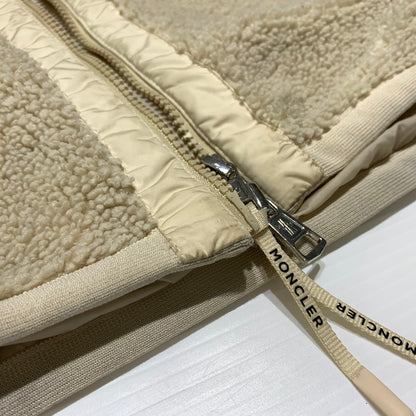 【中古品】【メンズ】 MONCLER モンクレール FELPA APERTA CON ZIP K20918G00043 89B59 フリースジャケット ライトアウター フルジップジャケット 141-260913-ko-12-teih サイズ：XS カラー：ベージュ系 万代Net店
