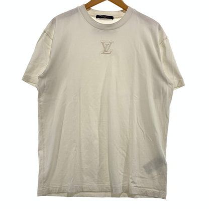 【中古品】【メンズ】 LOUIS VUITTON ルイ・ヴィトン RM252MQ DT3 HNY55W エンボス LVロゴ ショートスリーブ Tシャツ 半袖 トップス 179-260913-ko-05-teih サイズ：M カラー：ホワイト系/アイボリー系 万代Net店