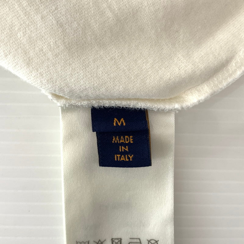【中古品】【メンズ】 LOUIS VUITTON ルイ・ヴィトン RM252MQ DT3 HNY55W エンボス LVロゴ ショートスリーブ Tシャツ 半袖 トップス 179-260913-ko-05-teih サイズ：M カラー：ホワイト系/アイボリー系 万代Net店