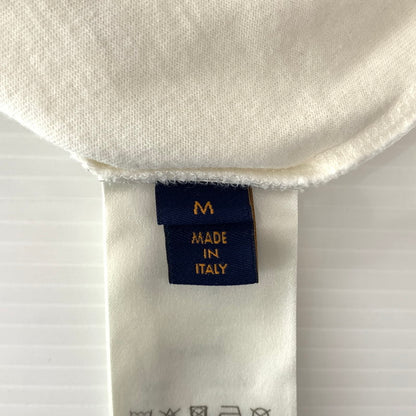 【中古品】【メンズ】 LOUIS VUITTON ルイ・ヴィトン RM252MQ DT3 HNY55W エンボス LVロゴ ショートスリーブ Tシャツ 半袖 トップス 179-260913-ko-05-teih サイズ：M カラー：ホワイト系/アイボリー系 万代Net店