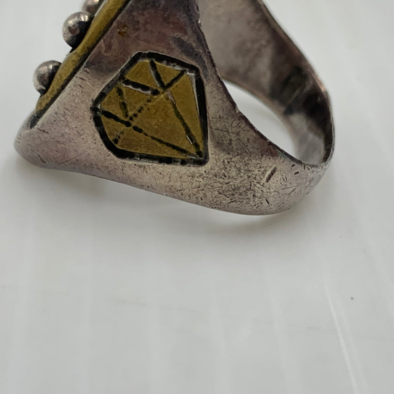 【中古品】【メンズ】 GALCIA ガルシア × GANGSTERVILLE ギャングスタービル 別注コラボ HORSEHOE RING ホースシュー リング 指輪 アクセサリー 192-260915-sa-24-teih サイズ：20号 カラー：シルバー 14号 万代Net店