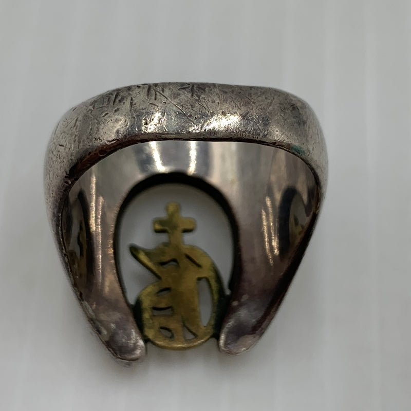 【中古品】【メンズ】 GALCIA ガルシア × GANGSTERVILLE ギャングスタービル 別注コラボ HORSEHOE RING ホースシュー リング 指輪 アクセサリー 192-260915-sa-24-teih サイズ：20号 カラー：シルバー 14号 万代Net店