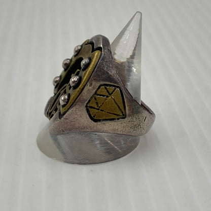 【中古品】【メンズ】 GALCIA ガルシア × GANGSTERVILLE ギャングスタービル 別注コラボ HORSEHOE RING ホースシュー リング 指輪 アクセサリー 192-260915-sa-24-teih サイズ：20号 カラー：シルバー 14号 万代Net店