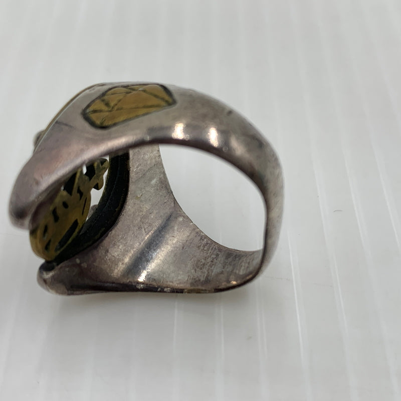 【中古品】【メンズ】 GALCIA ガルシア × GANGSTERVILLE ギャングスタービル 別注コラボ HORSEHOE RING ホースシュー リング 指輪 アクセサリー 192-260915-sa-24-teih サイズ：20号 カラー：シルバー 14号 万代Net店