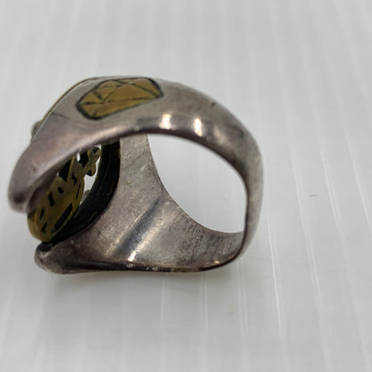 【中古品】【メンズ】 GALCIA ガルシア × GANGSTERVILLE ギャングスタービル 別注コラボ HORSEHOE RING ホースシュー リング 指輪 アクセサリー 192-260915-sa-24-teih サイズ：20号 カラー：シルバー 14号 万代Net店