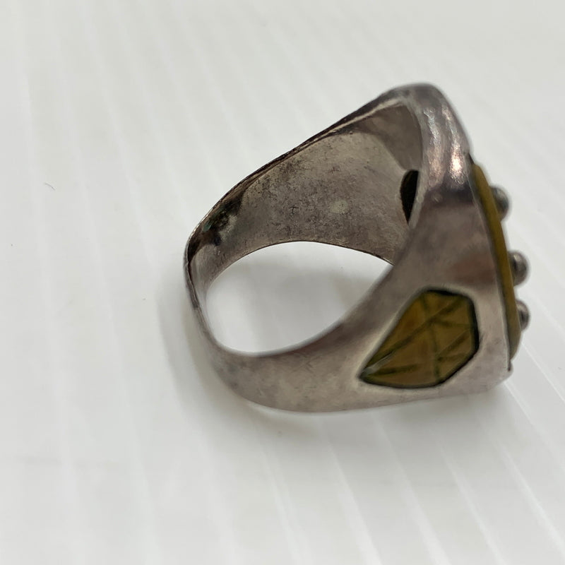 【中古品】【メンズ】 GALCIA ガルシア × GANGSTERVILLE ギャングスタービル 別注コラボ HORSEHOE RING ホースシュー リング 指輪 アクセサリー 192-260915-sa-24-teih サイズ：20号 カラー：シルバー 14号 万代Net店