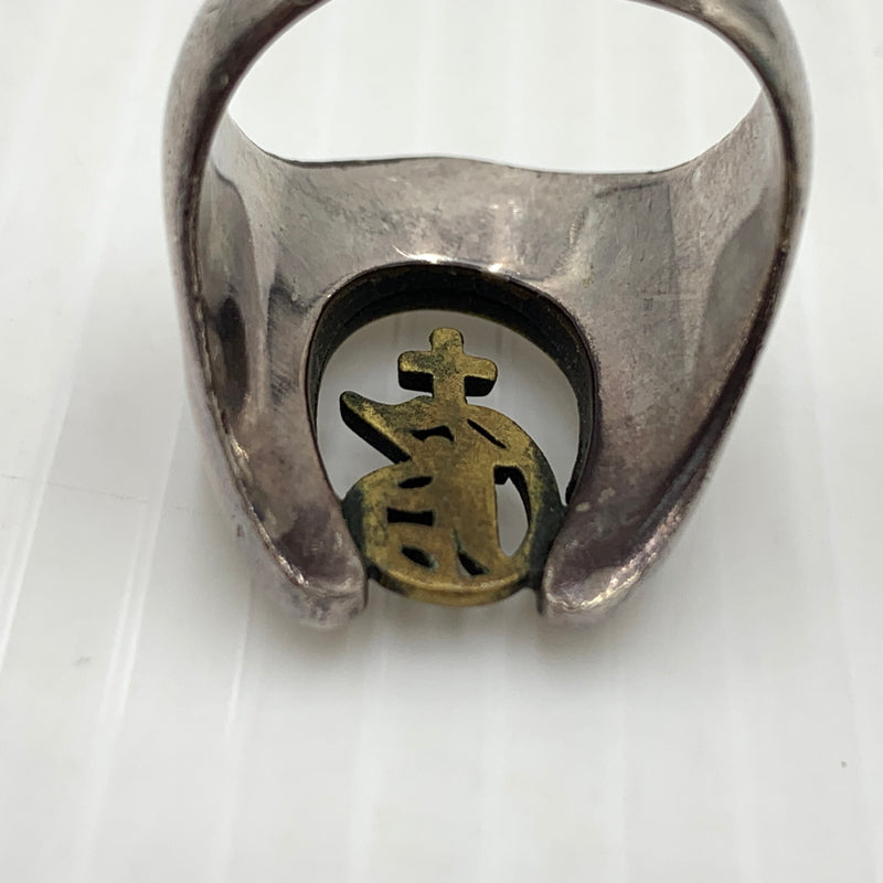 【中古品】【メンズ】 GALCIA ガルシア × GANGSTERVILLE ギャングスタービル 別注コラボ HORSEHOE RING ホースシュー リング 指輪 アクセサリー 192-260915-sa-24-teih サイズ：20号 カラー：シルバー 14号 万代Net店