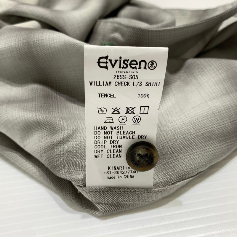 【中古品】【メンズ】 Evisen Skateboards エビセン スケートボード WILLIAM CHECK L/S SHIRT 26SS-S05 ウィリアム チェック ロングスリーブ シャツ 長袖 トップス 142-260913-ko-08-teih サイズ：XL カラー：グレー 万代Net店