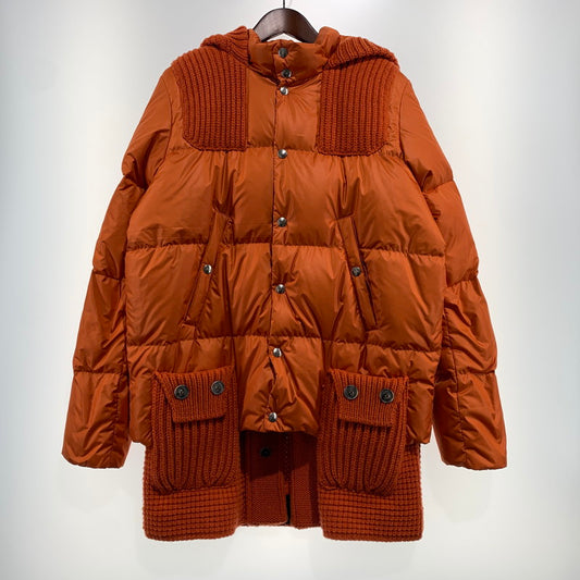 【中古品】【メンズ】 BARKB-RULES バークビールールス KNIT DUFFLE COAT 001470124-0001 ニット ダッフルコート アウター ナイロン ダウンジャケット 141-260913-ko-15-teih サイズ：L カラー：オレンジ 万代Net店