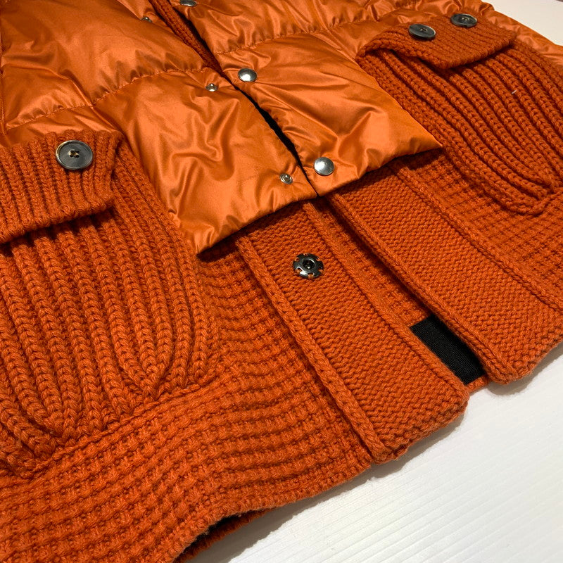 【中古品】【メンズ】 BARKB-RULES バークビールールス KNIT DUFFLE COAT 001470124-0001 ニット ダッフルコート アウター ナイロン ダウンジャケット 141-260913-ko-15-teih サイズ：L カラー：オレンジ 万代Net店