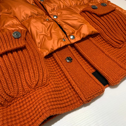 【中古品】【メンズ】 BARKB-RULES バークビールールス KNIT DUFFLE COAT 001470124-0001 ニット ダッフルコート アウター ナイロン ダウンジャケット 141-260913-ko-15-teih サイズ：L カラー：オレンジ 万代Net店