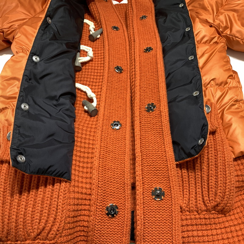 【中古品】【メンズ】 BARKB-RULES バークビールールス KNIT DUFFLE COAT 001470124-0001 ニット ダッフルコート アウター ナイロン ダウンジャケット 141-260913-ko-15-teih サイズ：L カラー：オレンジ 万代Net店