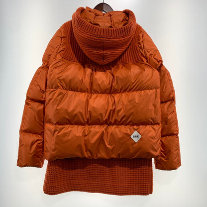 【中古品】【メンズ】 BARKB-RULES バークビールールス KNIT DUFFLE COAT 001470124-0001 ニット ダッフルコート アウター ナイロン ダウンジャケット 141-260913-ko-15-teih サイズ：L カラー：オレンジ 万代Net店
