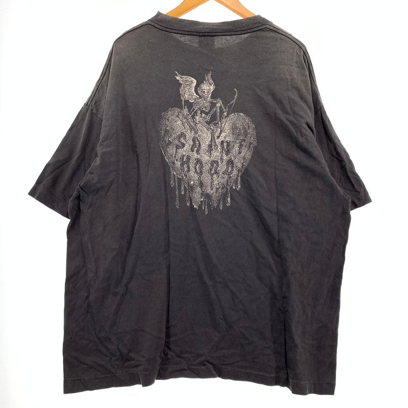 【中古品】【メンズ】 SAINT Mxxxxxx セント マイケル × NEIGHBORHOOD ネイバーフッド 別注 コラボ 25SS STHD . S/S TEE FEARLESS SM-HR8-0000-C70 ショートスリーブ Tシャツ 半袖 トップス 140-260913-ko-01-teih サイズ：XXL カラー：ブラック系/チャコール系 万代Net店