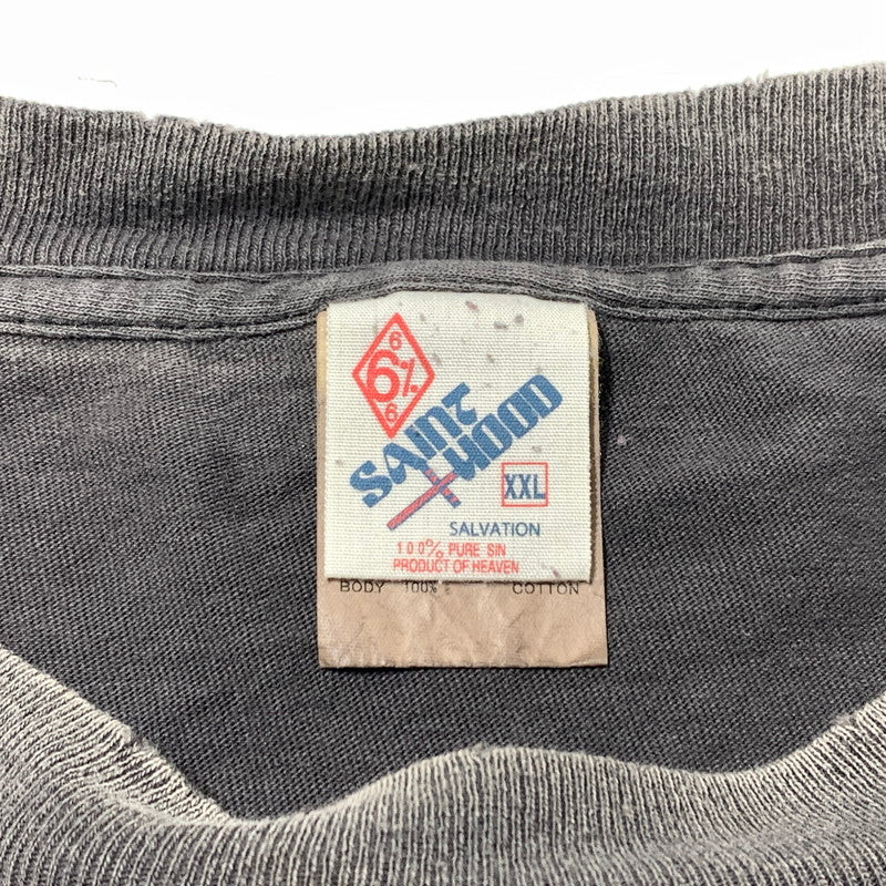 【中古品】【メンズ】 SAINT Mxxxxxx セント マイケル × NEIGHBORHOOD ネイバーフッド 別注 コラボ 25SS STHD . S/S TEE FEARLESS SM-HR8-0000-C70 ショートスリーブ Tシャツ 半袖 トップス 140-260913-ko-01-teih サイズ：XXL カラー：ブラック系/チャコール系 万代Net店