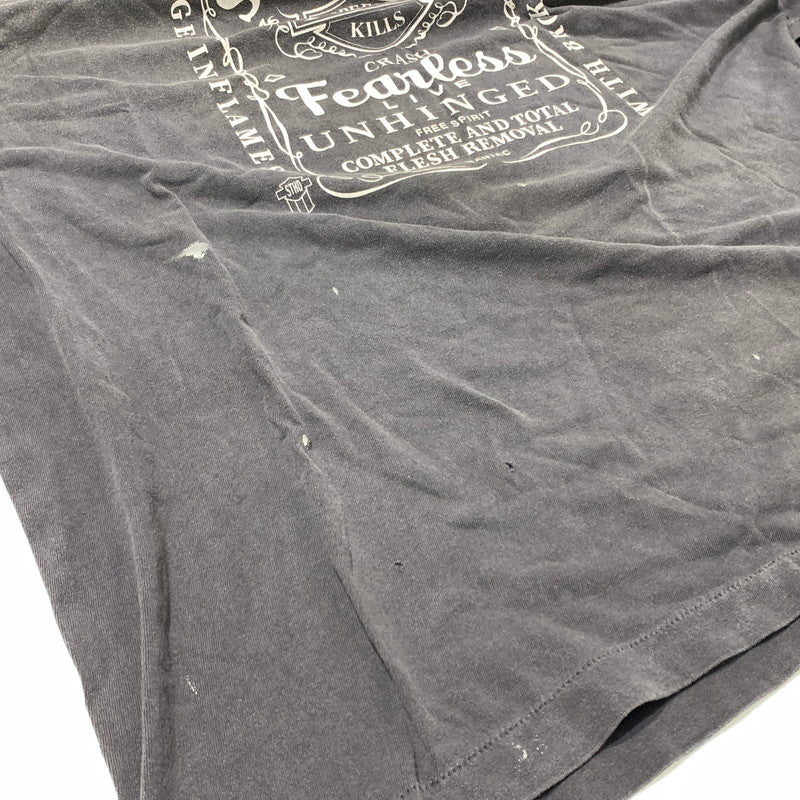 【中古品】【メンズ】 SAINT Mxxxxxx セント マイケル × NEIGHBORHOOD ネイバーフッド 別注 コラボ 25SS STHD . S/S TEE FEARLESS SM-HR8-0000-C70 ショートスリーブ Tシャツ 半袖 トップス 140-260913-ko-01-teih サイズ：XXL カラー：ブラック系/チャコール系 万代Net店