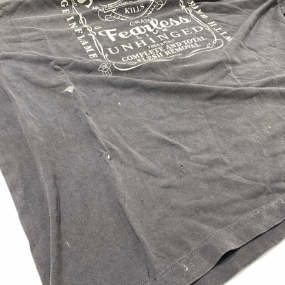 【中古品】【メンズ】 SAINT Mxxxxxx セント マイケル × NEIGHBORHOOD ネイバーフッド 別注 コラボ 25SS STHD . S/S TEE FEARLESS SM-HR8-0000-C70 ショートスリーブ Tシャツ 半袖 トップス 140-260913-ko-01-teih サイズ：XXL カラー：ブラック系/チャコール系 万代Net店