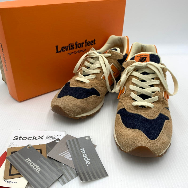 【中古品】【メンズ】 NEW BALNCE ニューバランス × Levi’s リーバイス 別注 コラボ SNEAKERS M1300LV スニーカー 靴 デニム シューズ 162-260917-ko-09-teih サイズ：28cm カラー：ベージュ 万代Net店