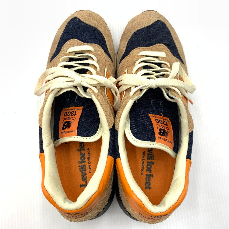 【中古品】【メンズ】 NEW BALNCE ニューバランス × Levi’s リーバイス 別注 コラボ SNEAKERS M1300LV スニーカー 靴 デニム シューズ 162-260917-ko-09-teih サイズ：28cm カラー：ベージュ 万代Net店