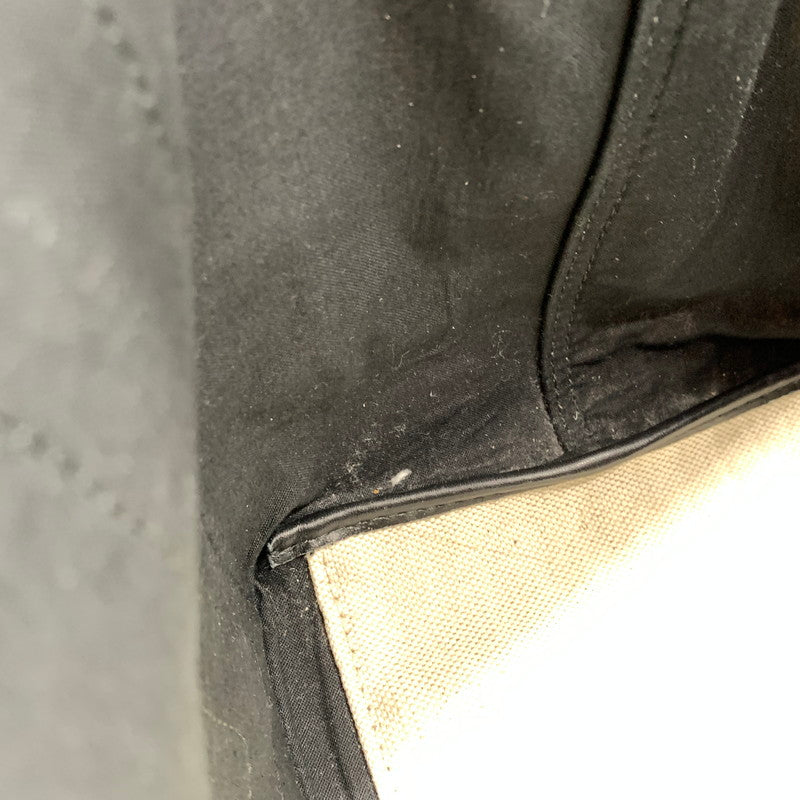 【中古品】【メンズ/レディース】 BALENCIAGA バレンシアガ 339933 ネイビーカバス カバン コットンキャンバス カーフスキン 180-260914-ko-05-teih カラー：ナチュラル/ブラック 万代Net店