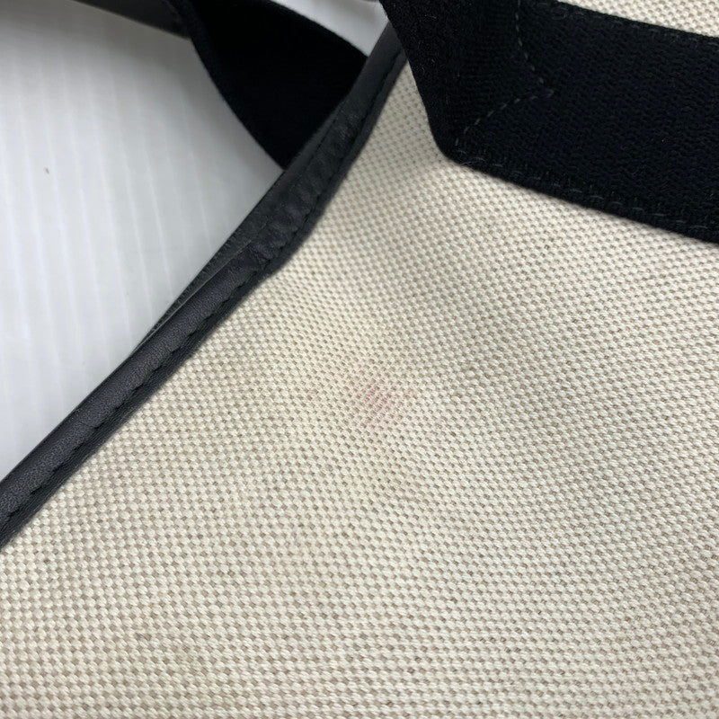 【中古品】【メンズ/レディース】 BALENCIAGA バレンシアガ 339933 ネイビーカバス カバン コットンキャンバス カーフスキン 180-260914-ko-05-teih カラー：ナチュラル/ブラック 万代Net店