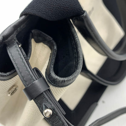 【中古品】【メンズ/レディース】 BALENCIAGA バレンシアガ 339933 ネイビーカバス カバン コットンキャンバス カーフスキン 180-260914-ko-05-teih カラー：ナチュラル/ブラック 万代Net店