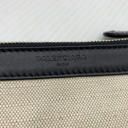 【中古品】【メンズ/レディース】 BALENCIAGA バレンシアガ 339933 ネイビーカバス カバン コットンキャンバス カーフスキン 180-260914-ko-05-teih カラー：ナチュラル/ブラック 万代Net店
