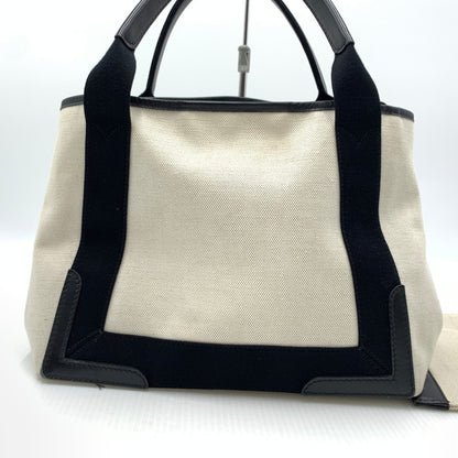【中古品】【メンズ/レディース】 BALENCIAGA バレンシアガ 339933 ネイビーカバス カバン コットンキャンバス カーフスキン 180-260914-ko-05-teih カラー：ナチュラル/ブラック 万代Net店