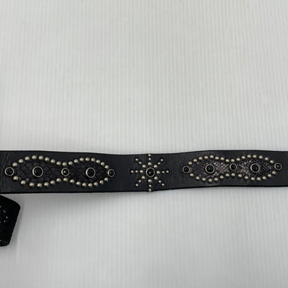 【中古品】【メンズ】 HTC エイチティーシー OVERLAY PEANUT BELT オーバーレイ ピーナッツ ベルト アクセサリー 205-260915-sa-21-teih サイズ：36 カラー：ブラック 万代Net店