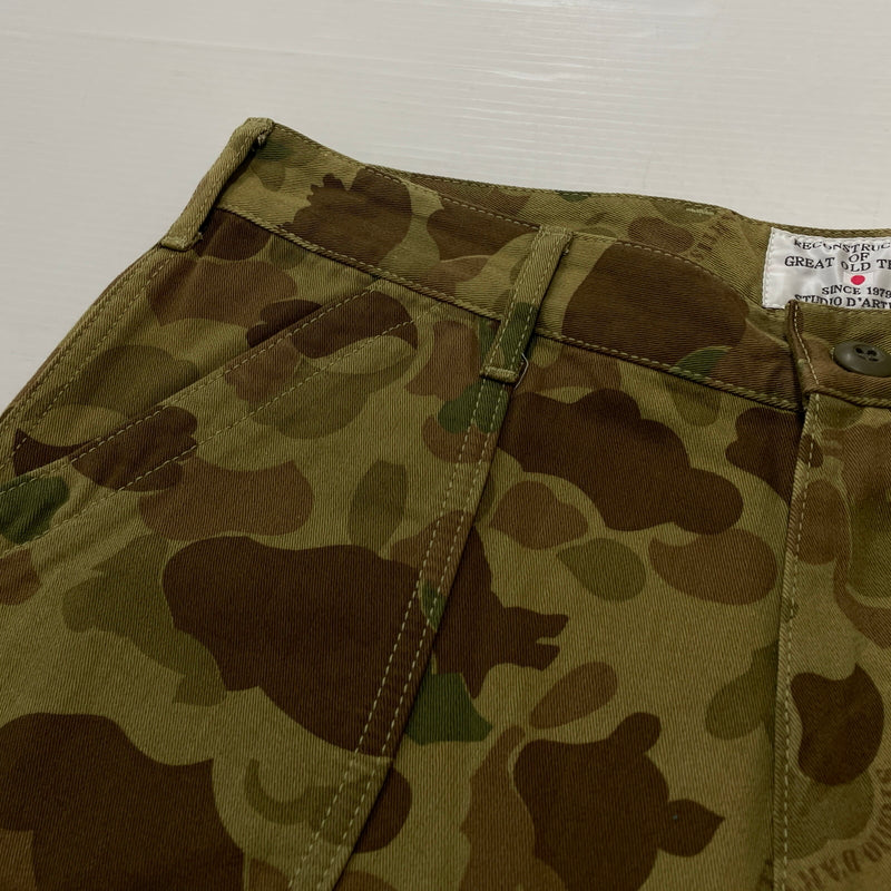 【中古品】【メンズ】 STUDIO D'ARTISAN ステュディオ ダ ルチザン 1669 BAKER SHORTS ベイカー ショーツ ボトムス 短パン 156-260913-sa-13-teih サイズ：34 カラー：カモ柄 万代Net店