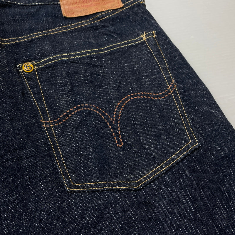 【中古品】【メンズ】 PHERROW‘S フェローズ 451 STARCHED WASH DENIM PANTS スターチド ウォッシュ デニム パンツ ボトムス ジーンズ 156-260913-sa-20-teih サイズ：34 カラー：インディゴ 万代Net店