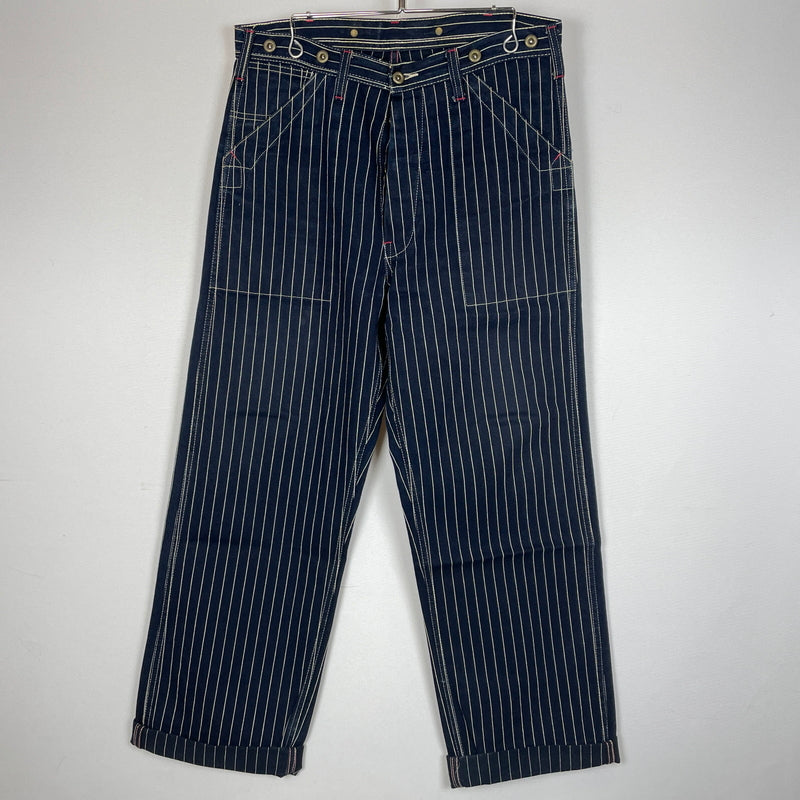 【中古品】【メンズ】 SUGARCANE シュガーケーン SC47161 WABASH BAKER PANTS ウォバッシュ バイカー パンツ ボトムス 156-260913-sa-21-teih サイズ：36 カラー：ストライプ 万代Net店