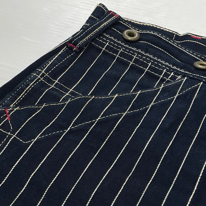 【中古品】【メンズ】 SUGARCANE シュガーケーン SC47161 WABASH BAKER PANTS ウォバッシュ バイカー パンツ ボトムス 156-260913-sa-21-teih サイズ：36 カラー：ストライプ 万代Net店