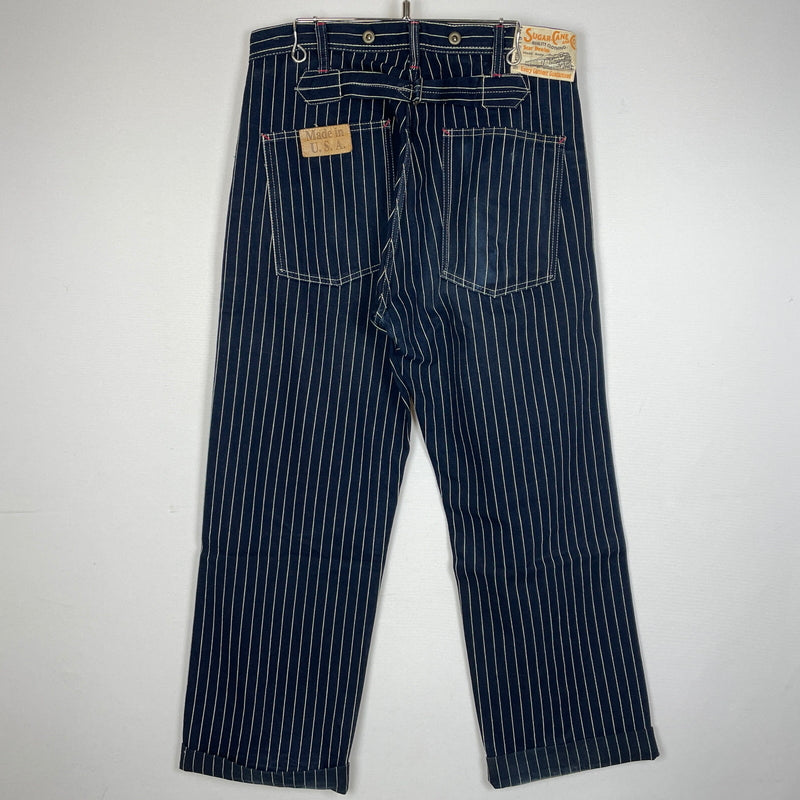 【中古品】【メンズ】 SUGARCANE シュガーケーン SC47161 WABASH BAKER PANTS ウォバッシュ バイカー パンツ ボトムス 156-260913-sa-21-teih サイズ：36 カラー：ストライプ 万代Net店