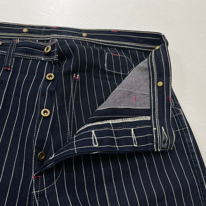 【中古品】【メンズ】 SUGARCANE シュガーケーン SC47161 WABASH BAKER PANTS ウォバッシュ バイカー パンツ ボトムス 156-260913-sa-21-teih サイズ：36 カラー：ストライプ 万代Net店